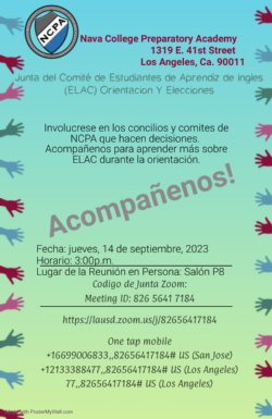 elac meeting flyer spanish